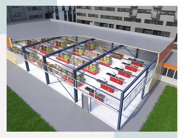 Строительство магазинов в Псков от 609 руб. за м²