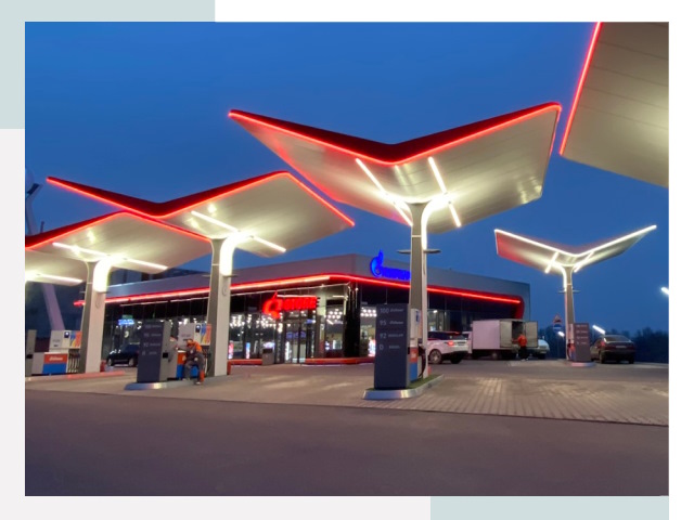 Навесы для АЗС в Пскове