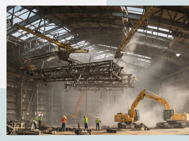 Демонтаж ангаров в Пскове от 609 руб. за м²